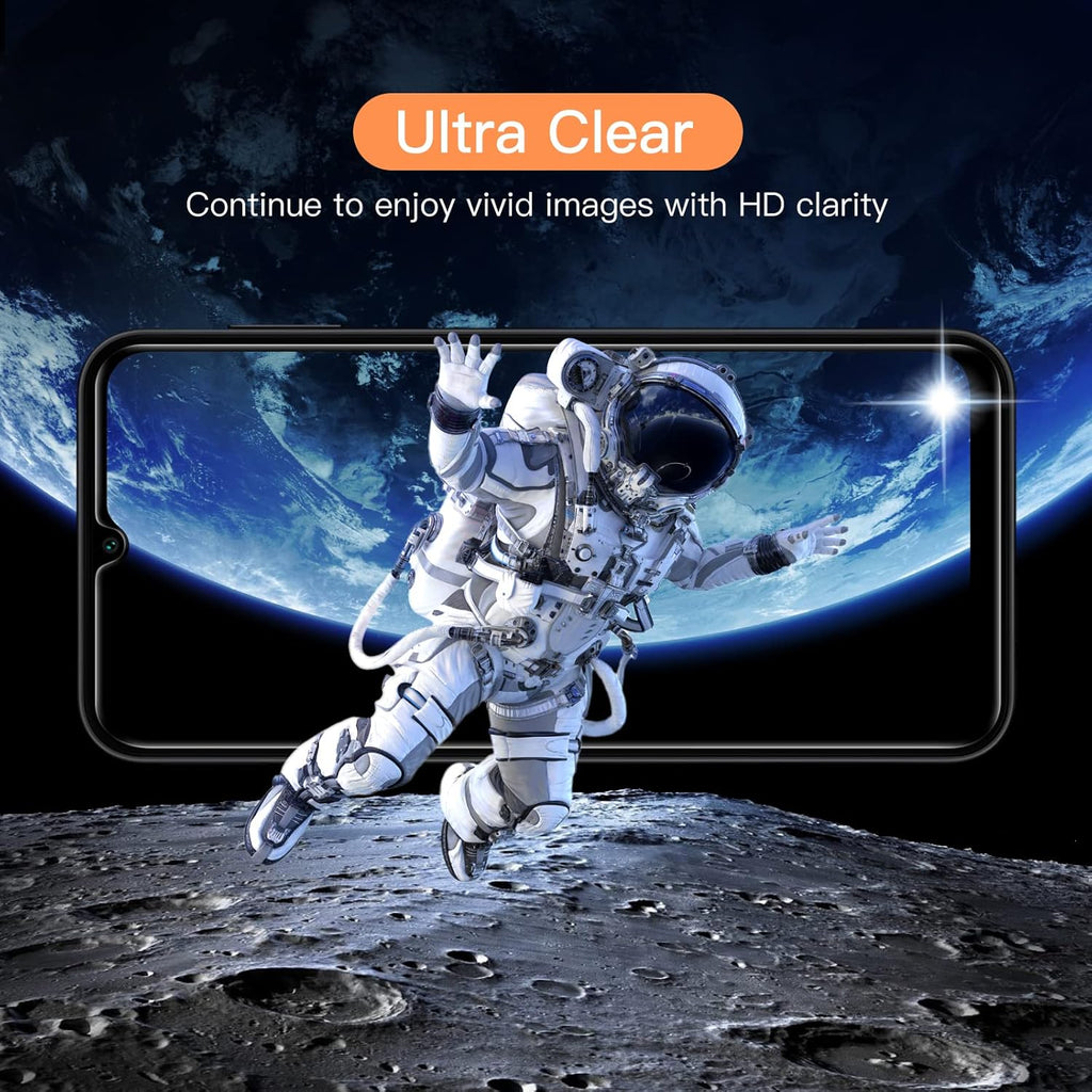 Entronix Clear Screen Protector Compatible with Galaxy A03s - 3 Piece Combo