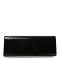 Patent Microguccissima Small Broadway Clutch Black