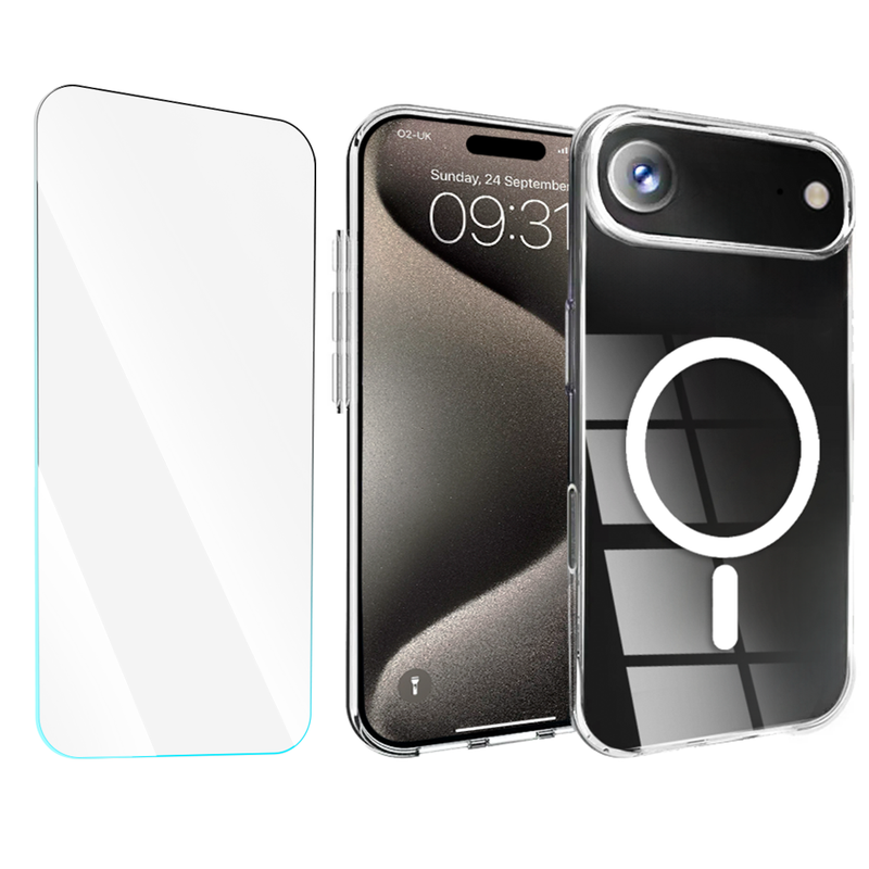 Entronix Bundle Compatible with iPhone 17 Air - [Magnetic] Clear Case & 1 Clear Screen Protector