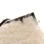 Baby Mongolian Nappa Small Fendi First White Fondente