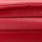 Calfskin Gancini Chain Shoulder Bag Red