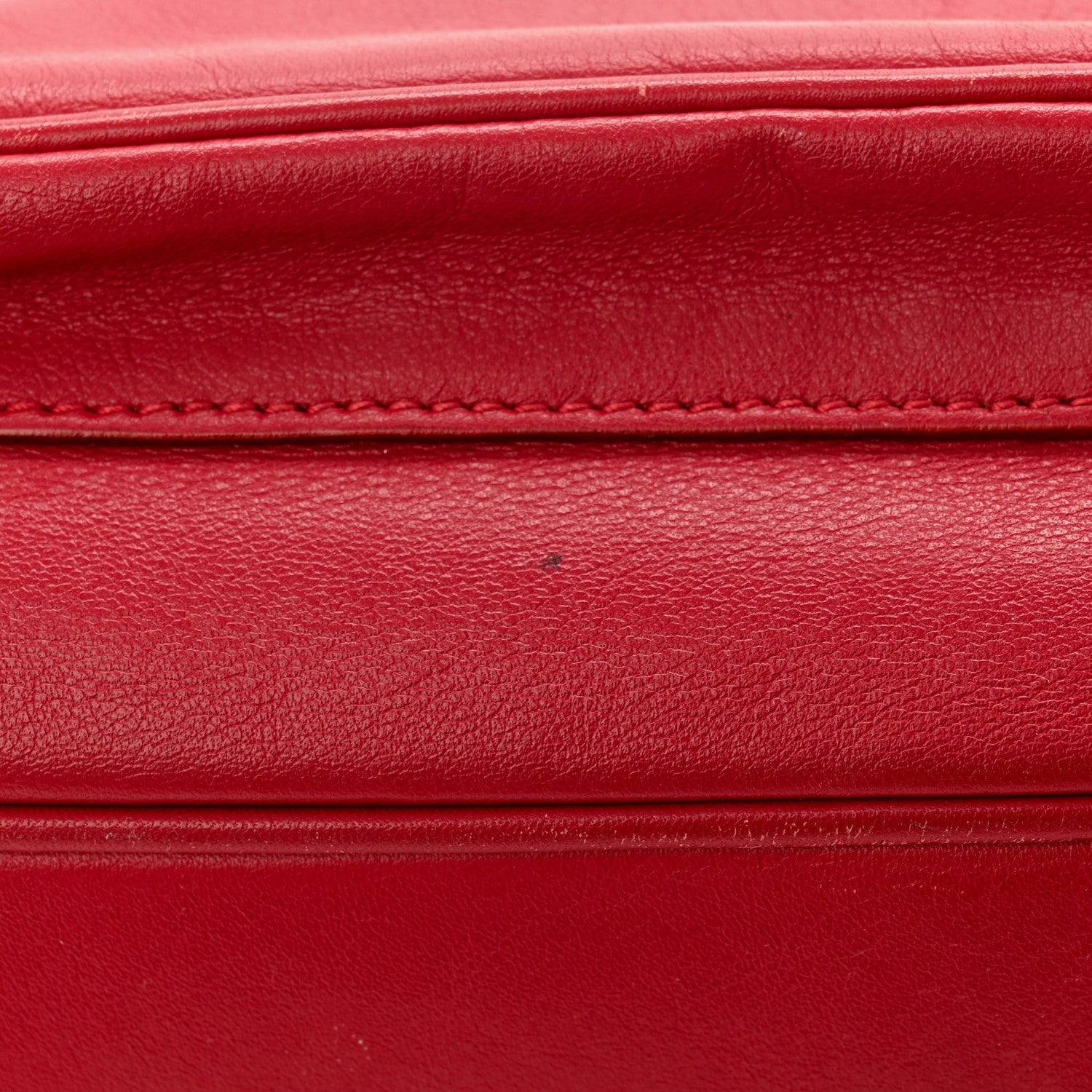 Calfskin Gancini Chain Shoulder Bag Red