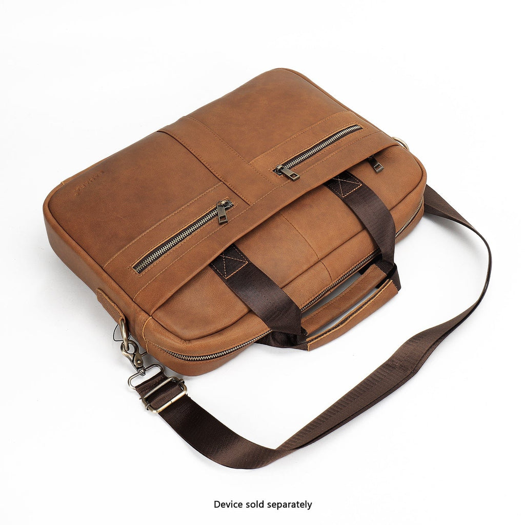 SAHARA - Genuine Leather Business Bag Briefcase - Laptops up to 16-inch