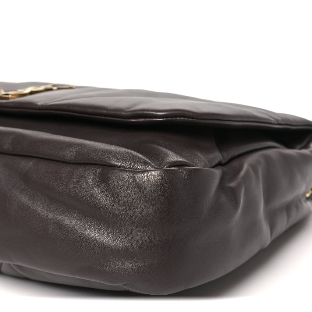 Lambskin Matelasse Monogram Large Jamie 4.3 Dark Sweet Chocolate