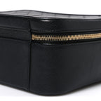 Caviar Quilted Large CC Filigree Vanity Case Black