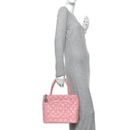 Caviar Medallion CC Tote Light Pink