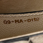 Grained Calfskin Saddle Bag White
