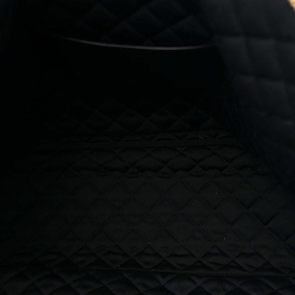 Calfskin Quilted ES Giant Travel Bag Black