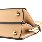 Shiny Nappa Petite Peekaboo I SEE U Satchel Miele Scuro