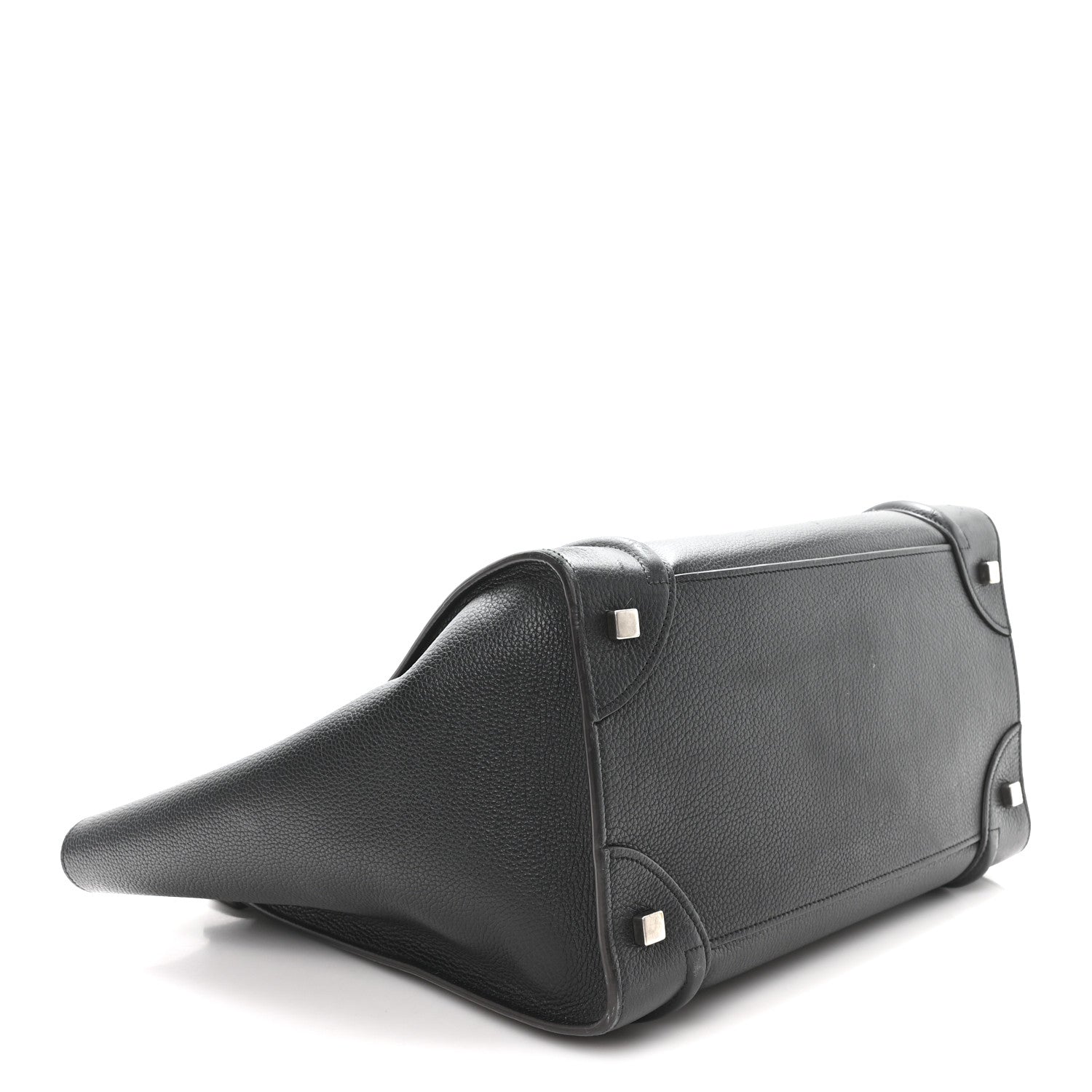 Drummed Calfskin Mini Luggage Black