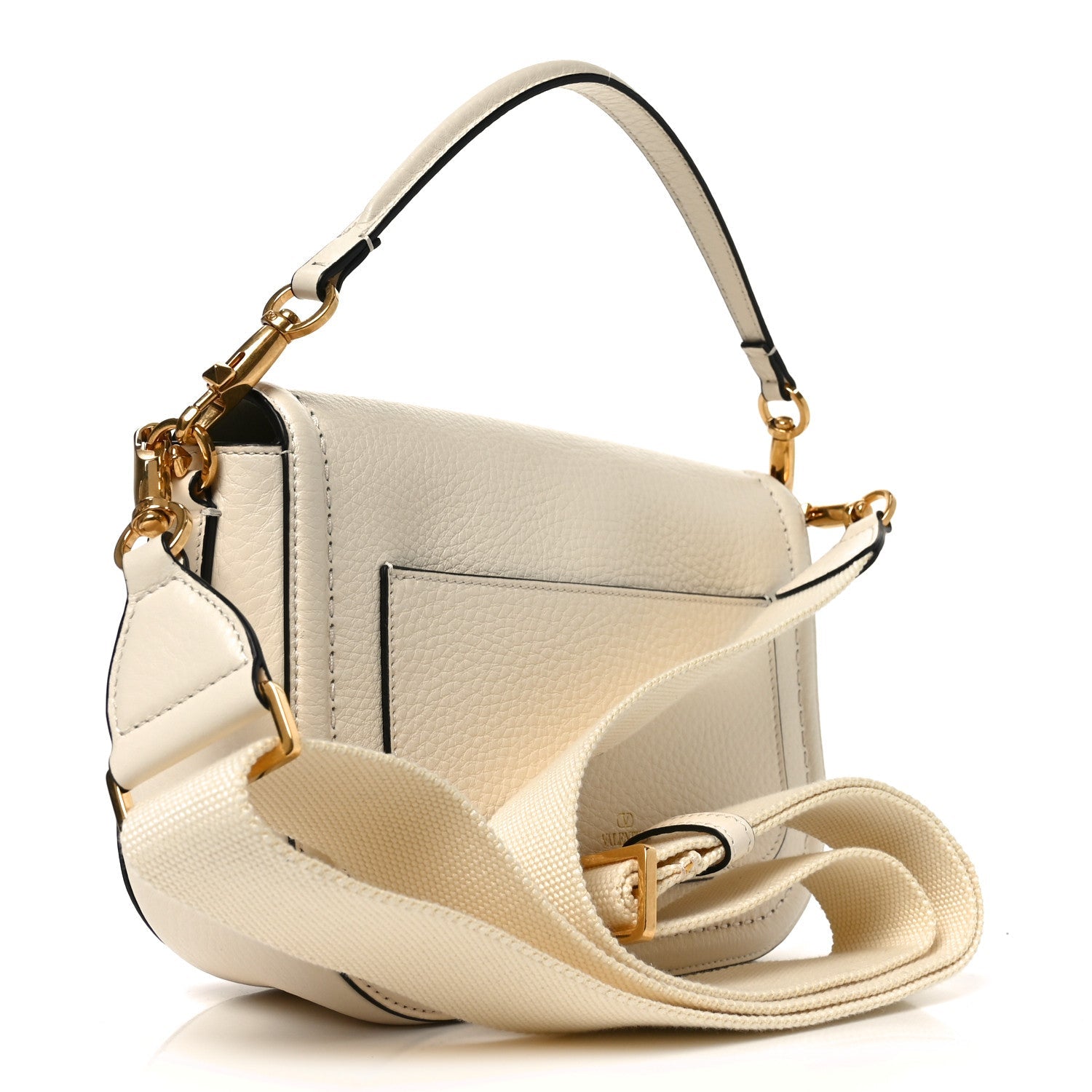 Soft Grainy Calfskin Alltime Shoulder Bag White