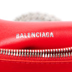 Arena Calfskin Small Crush Chain Bag Tomato Red