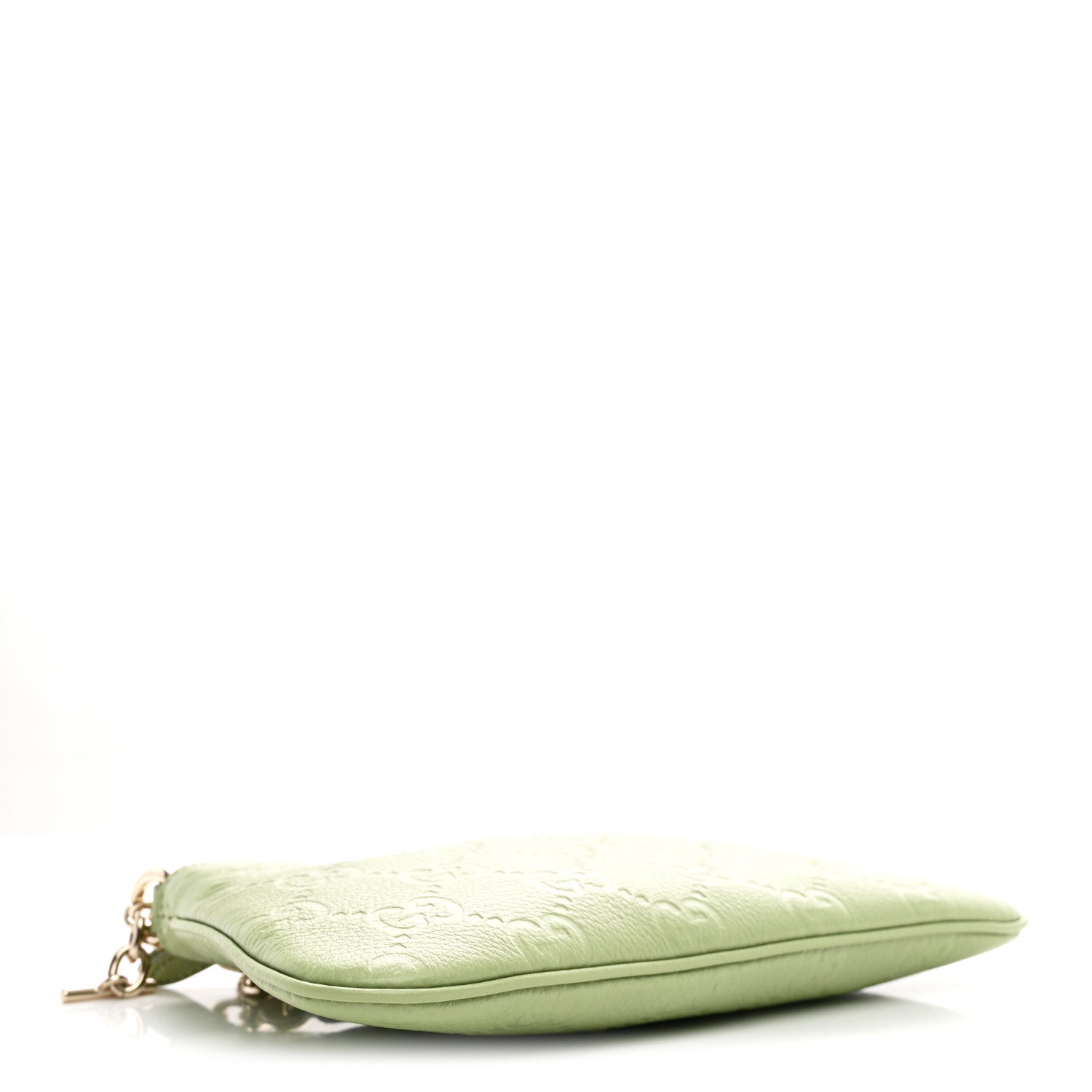 GG Grainy Calfskin Emblem Super Mini Shoulder Bag Sage Leaf