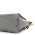 Baby Drummed Calfskin Nano Luggage Kohl