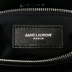 Calfskin Y Quilted Monogram Medium Loulou Chain Satchel Black