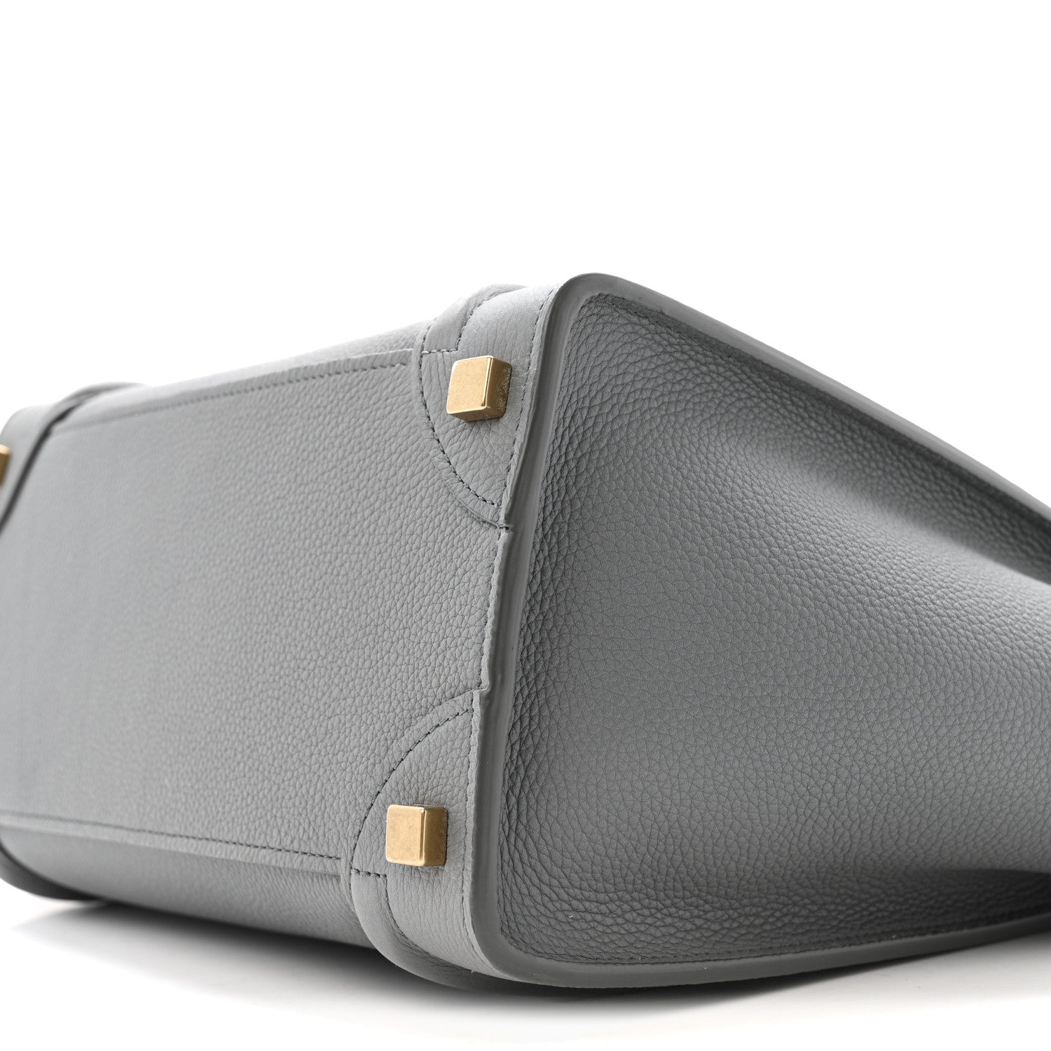 Baby Drummed Calfskin Micro Luggage Kohl