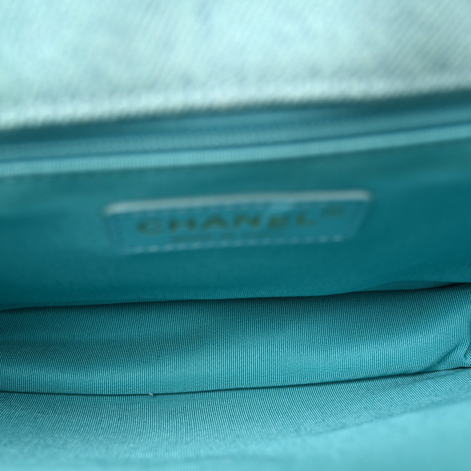 Denim Quilted Small Messenger Flap Neon Blue