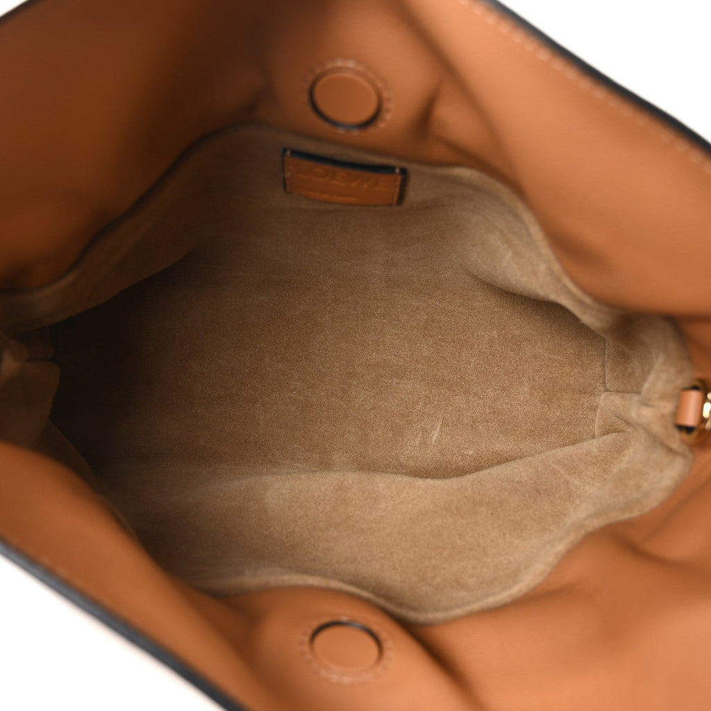 Calfskin Mini Flamenco Knot Clutch Warm Desert