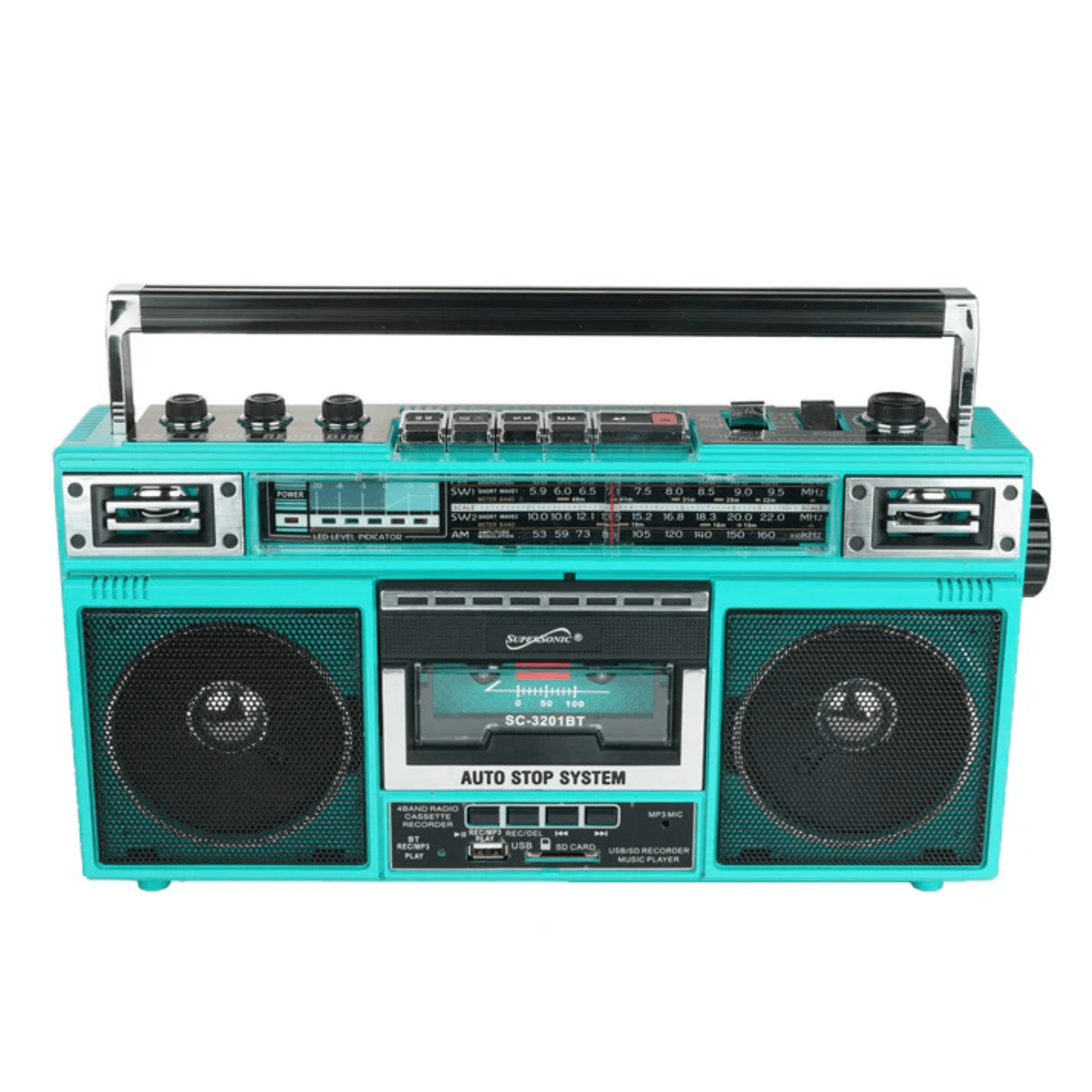 Supersonic 4 Band Radio & Cassette Player + Cassette To Mp3 Converter & Bluetooth