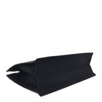 Linen Calfskin Rive Gauche Tote Black