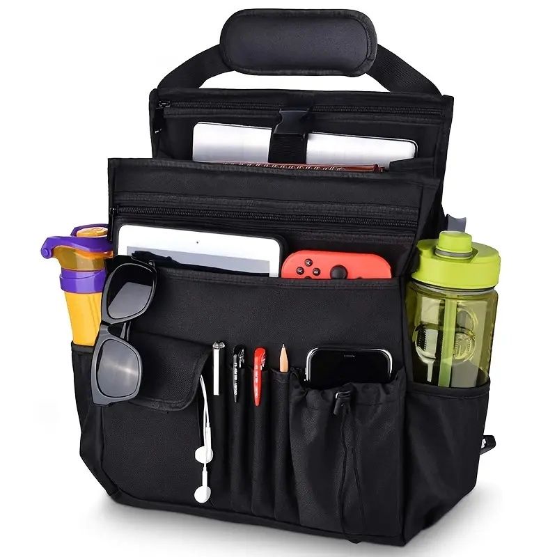 [Updated Car Organizer] 2025 Updated Car Front Seat Organizer | US Quality, Multi-Compartment Storage for Tablets, Laptops, Water Bottles, Fashion Glasses - Fit for All Vehicles,