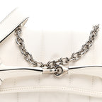 Nappa Vertical Matelasse Medium Maxi Horsebit Chain Shoulder Bag Mystic White