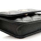 Caviar Quilted Belt Bag Black
