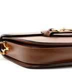 Azalea Calfskin Horsebit 1955 Shoulder Bag Brown Sugar