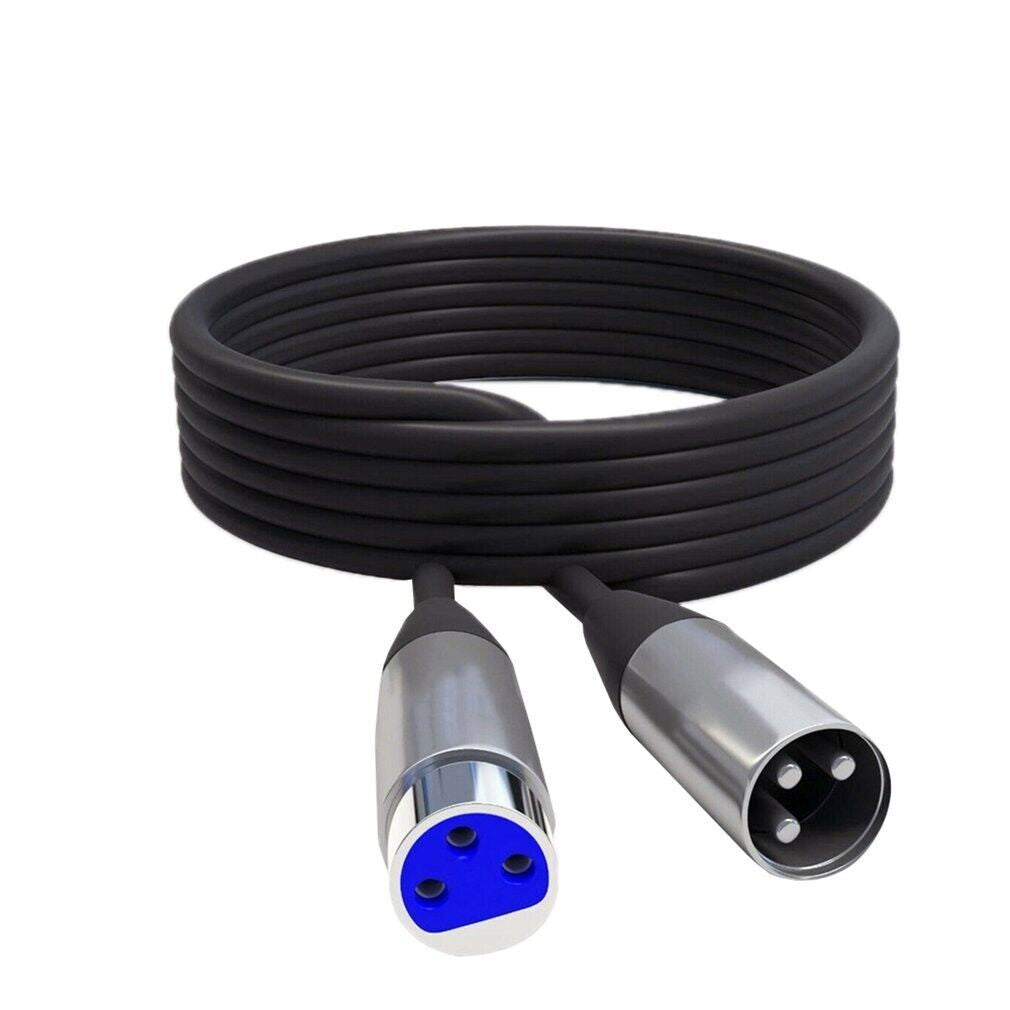 Microphone MIC 3-Pin Male To Female Cable Cord Connector Extension Shielded - 25 ft