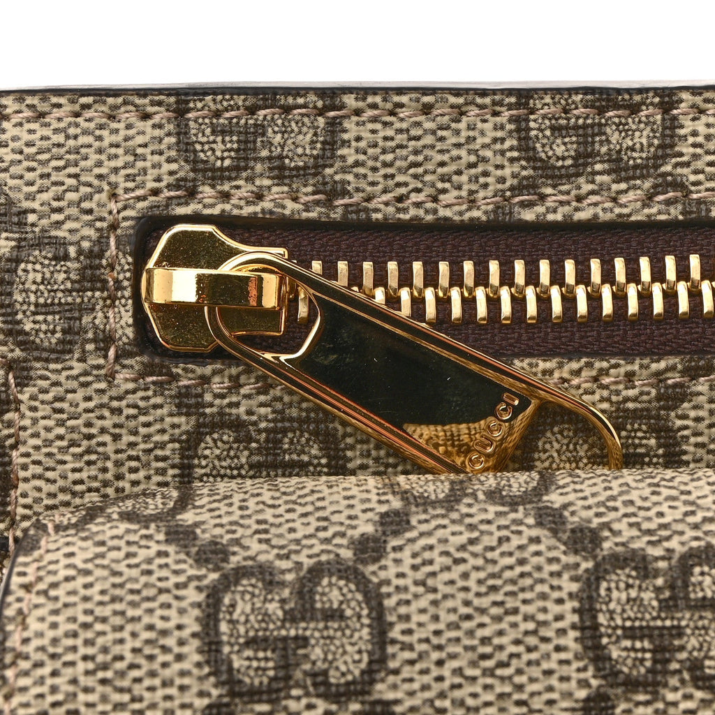 GG Supreme Monogram Textured Dollar Calfskin Blondie Belt Bag Beige Ebony New Acero