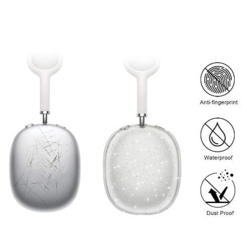 SAHARA - Hybrid Flex Case for Apple AirPods Max - Transparent Sparkle