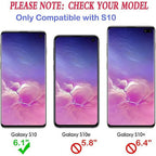 Entronix Clear Screen Protector Compatible with Galaxy S10 - 2-Piece Combo