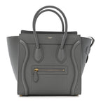 Baby Drummed Calfskin Micro Luggage Kohl