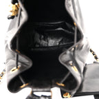 Lambskin CC Drawstring Backpack Black