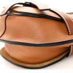Grained Calfskin Mini Gate Crossbody Bag Caramel Pecan