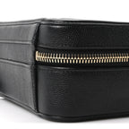 Caviar Quilted Small CC Filigree Vanity Case Black