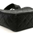 Caviar Quilted Camera Case Black
