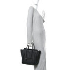 Drummed Calfskin Micro Luggage Black