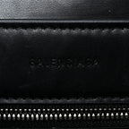 Shiny Calfskin Logo Crocodile Embossed XXS Everyday Tote  Black
