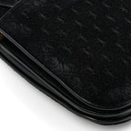 Suede All-Over Monogram Small Le Monogramme Satchel Black