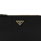 Re-Nylon Saffiano Pouch Black