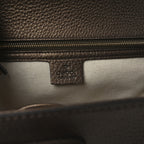 Metallic Calfskin Medium New Bamboo Top Handle Bag Bronze