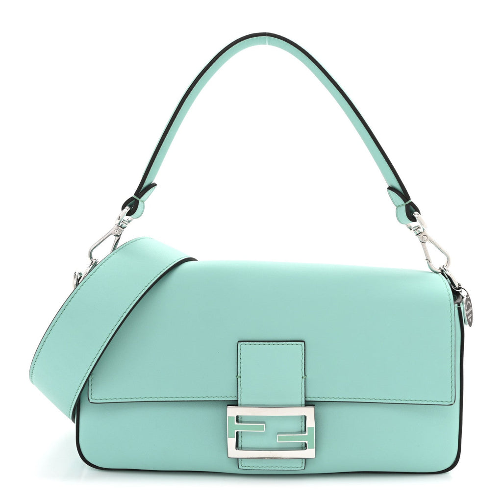 X TIFFANY Nappa Silver Baguette Blue Tiffany Silver