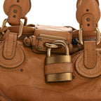Calfskin Medium Paddington Satchel Tan