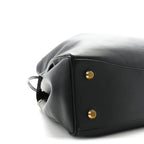 Smooth Calfskin Large Rodeo Top Handle Handbag Black