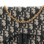Oblique Saddle Chain Pouch Blue