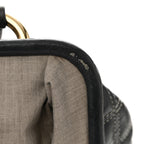Calfskin Quilted Stam Dark Grey