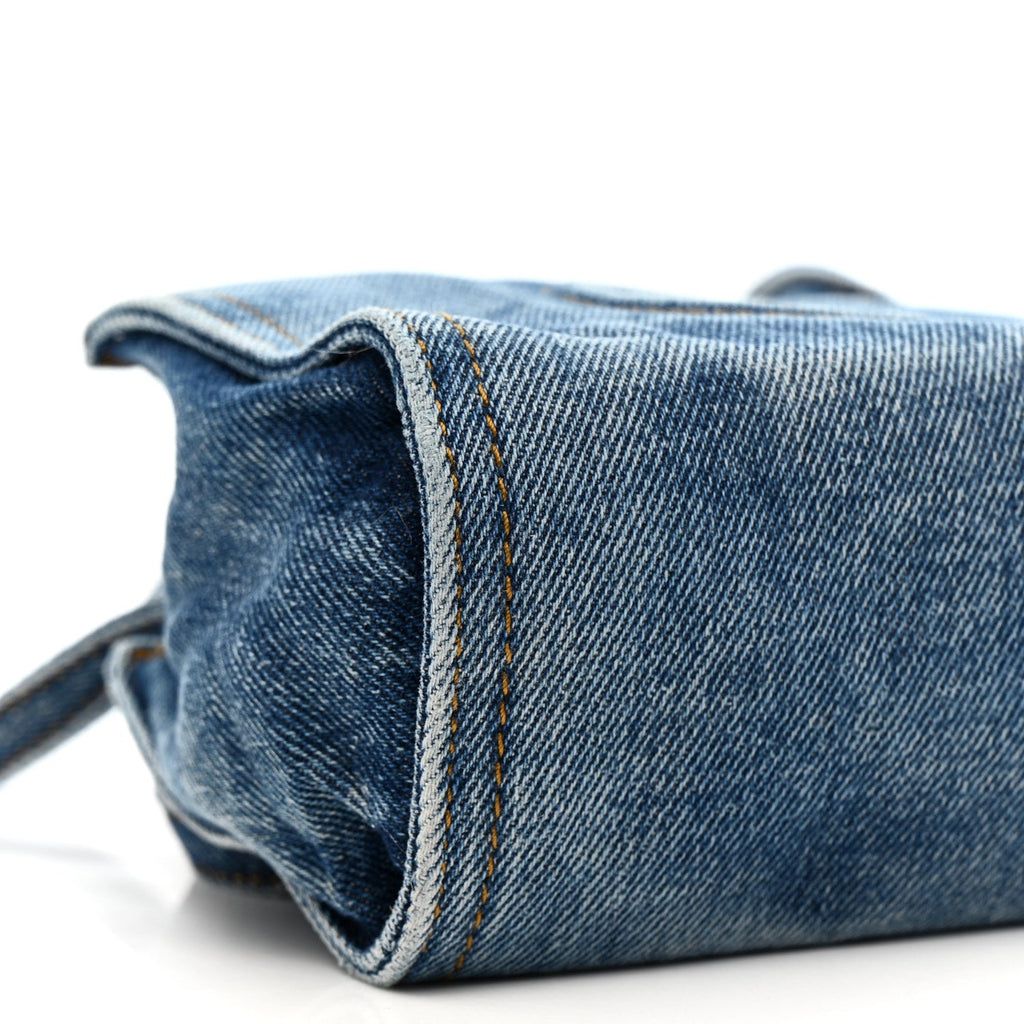 Denim Small Shopping Bag Blue