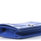 Smooth Calfskin Medium Diorama Flap Bag Blue