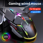 3200DPI Ergonomic Wired Gaming Mouse USB Computer Mouse Gaming RGB Mause Gamer Mouse 6 Button LED  Mice for PC Laptop